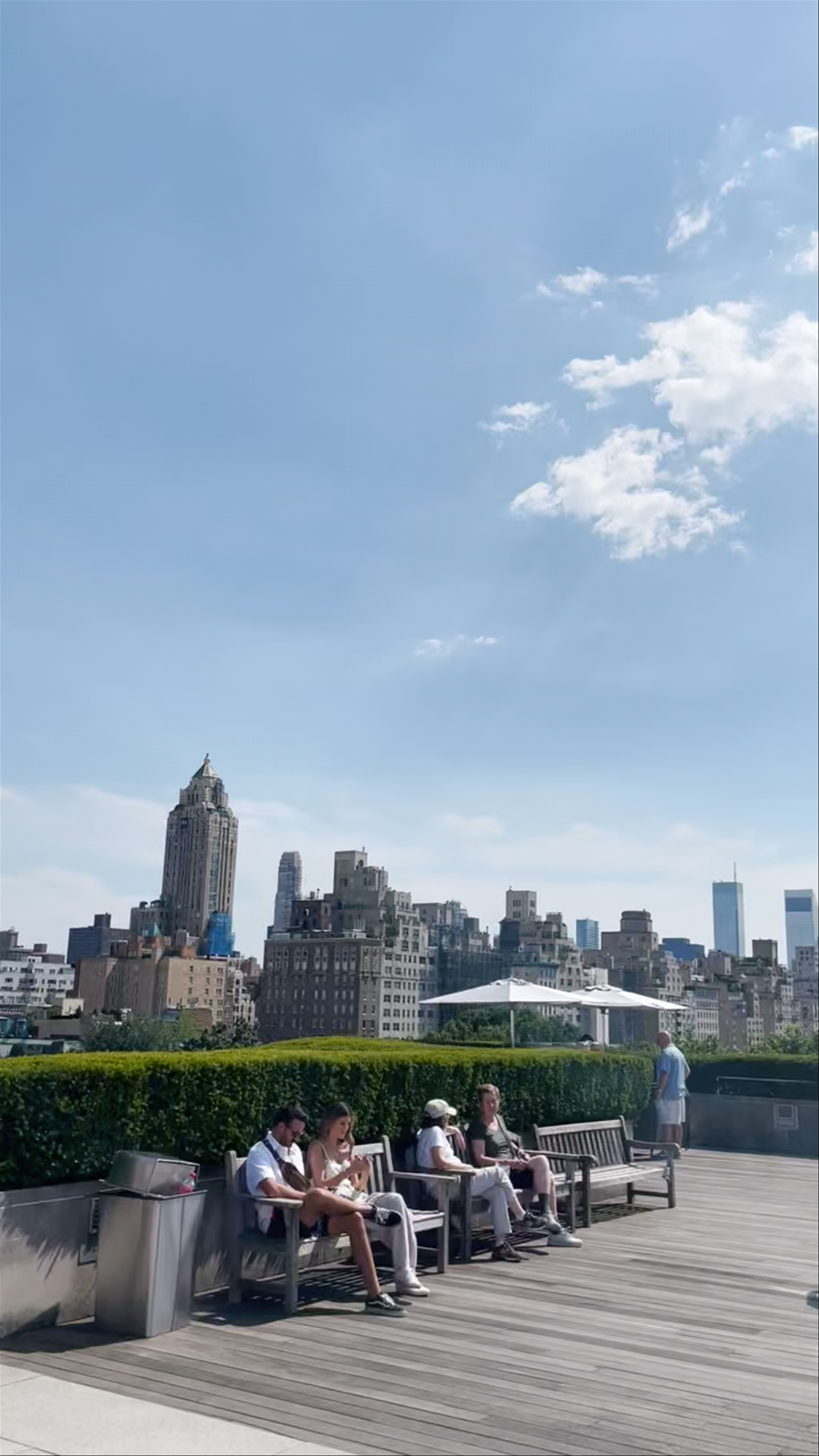 Relaxing Afternoon at The Cantor Roof Garden Bar, New York City