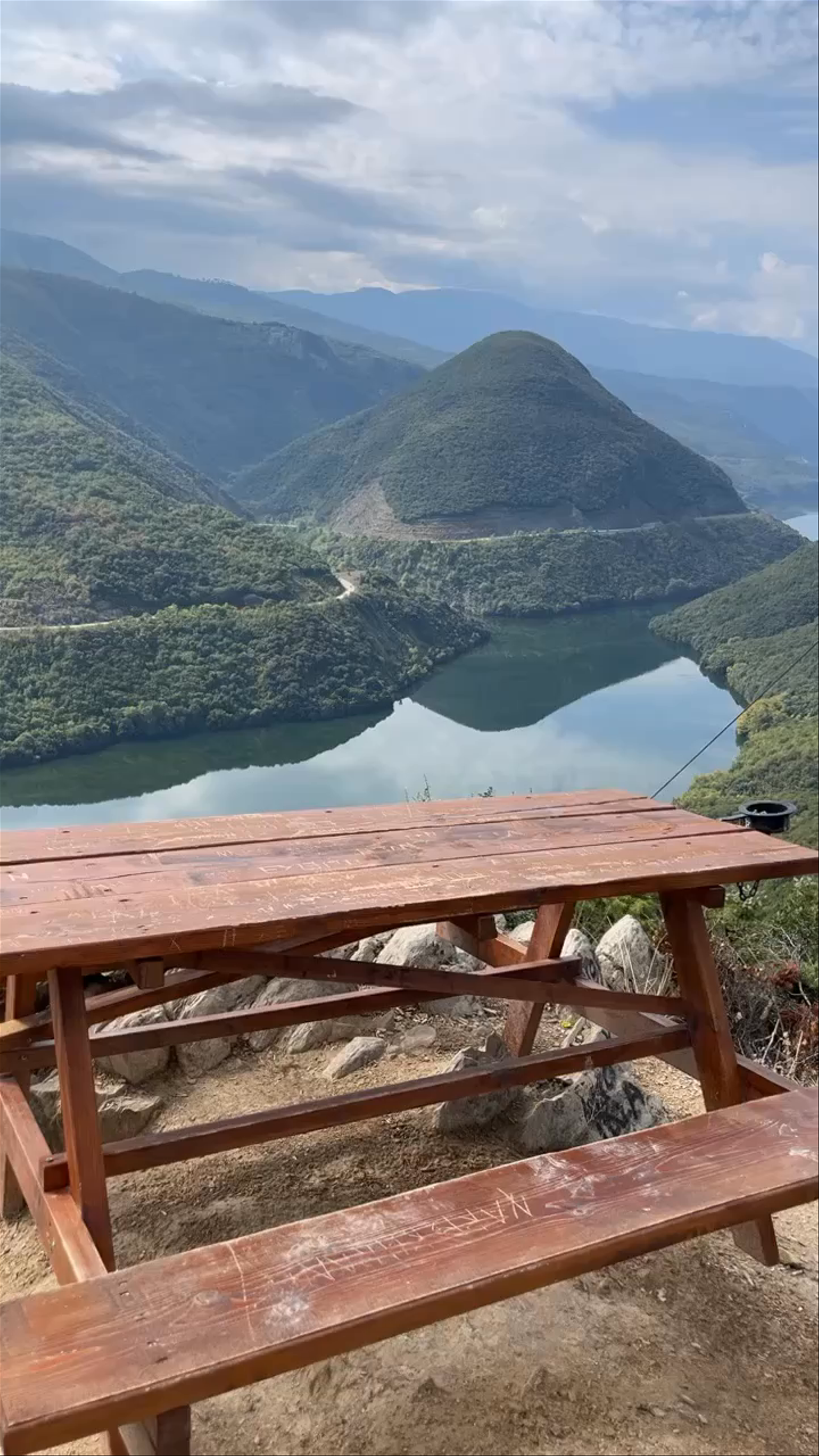 Scenic Riverside Views at Aliakmonas River Overlook Near Kallipetra Monastery, Veria, Greece