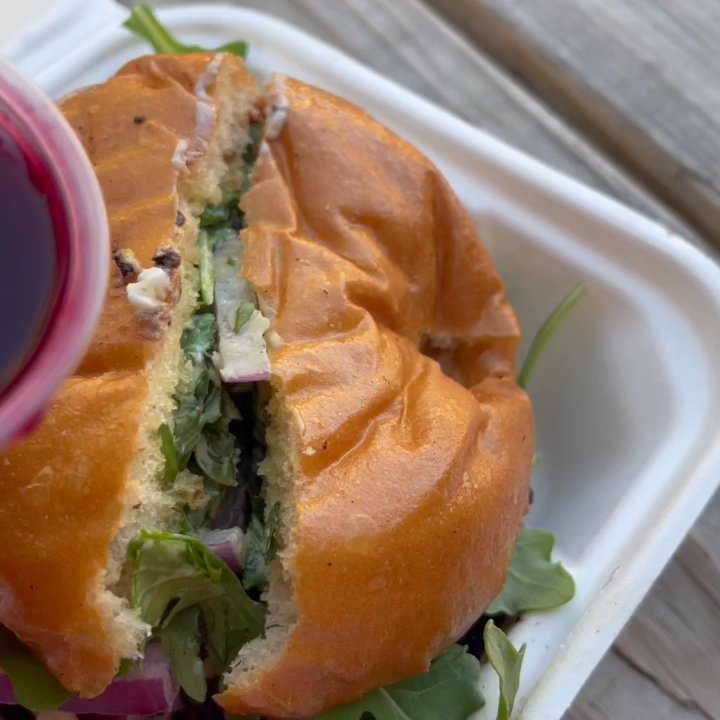 Scolari's Good Eats - Blueberry sauce on top - Burgers Near Me - Alameda, California