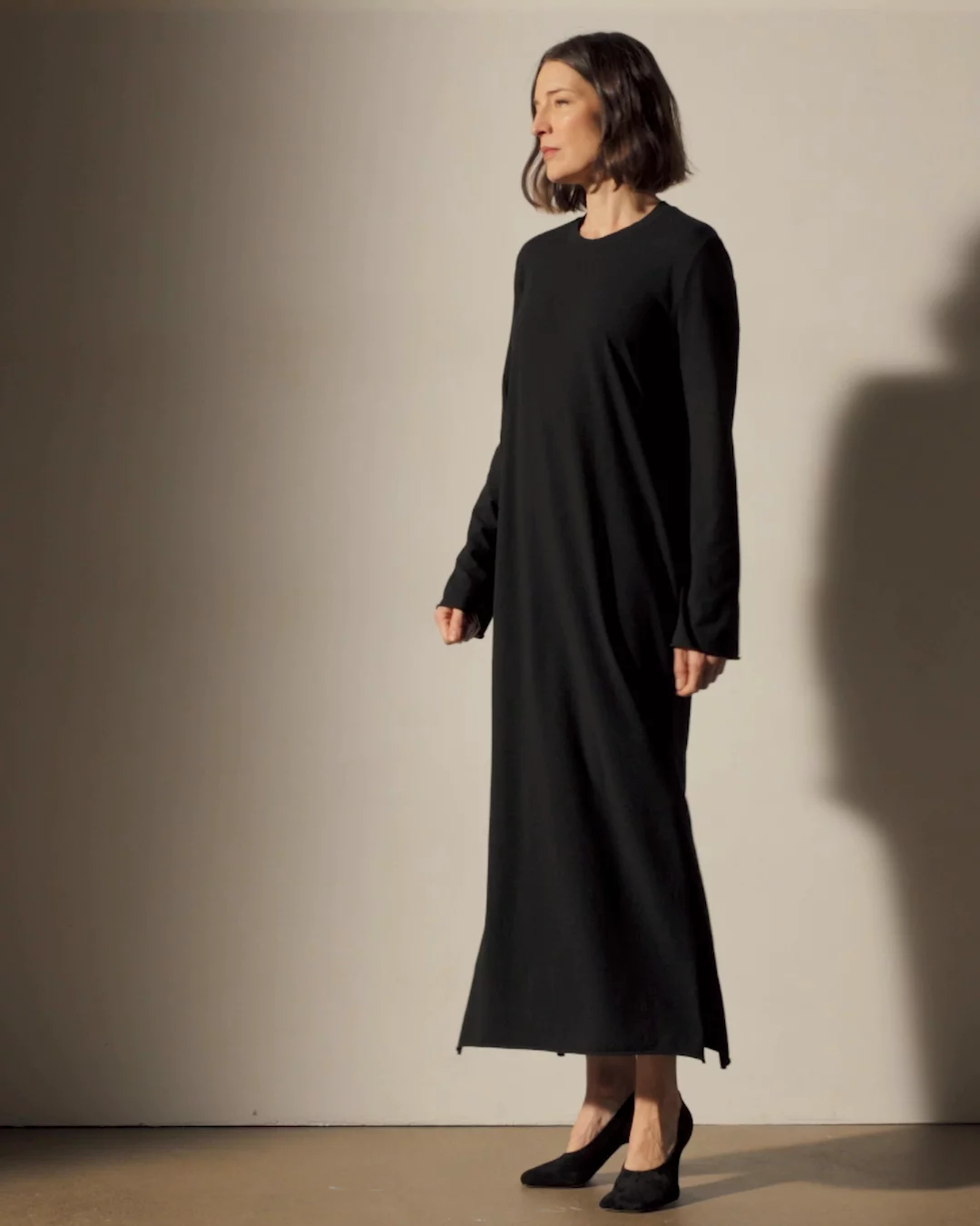 black boots to wear with a dress Zenith Black Lace Long-Sleeve Maxi Dress – Club L London