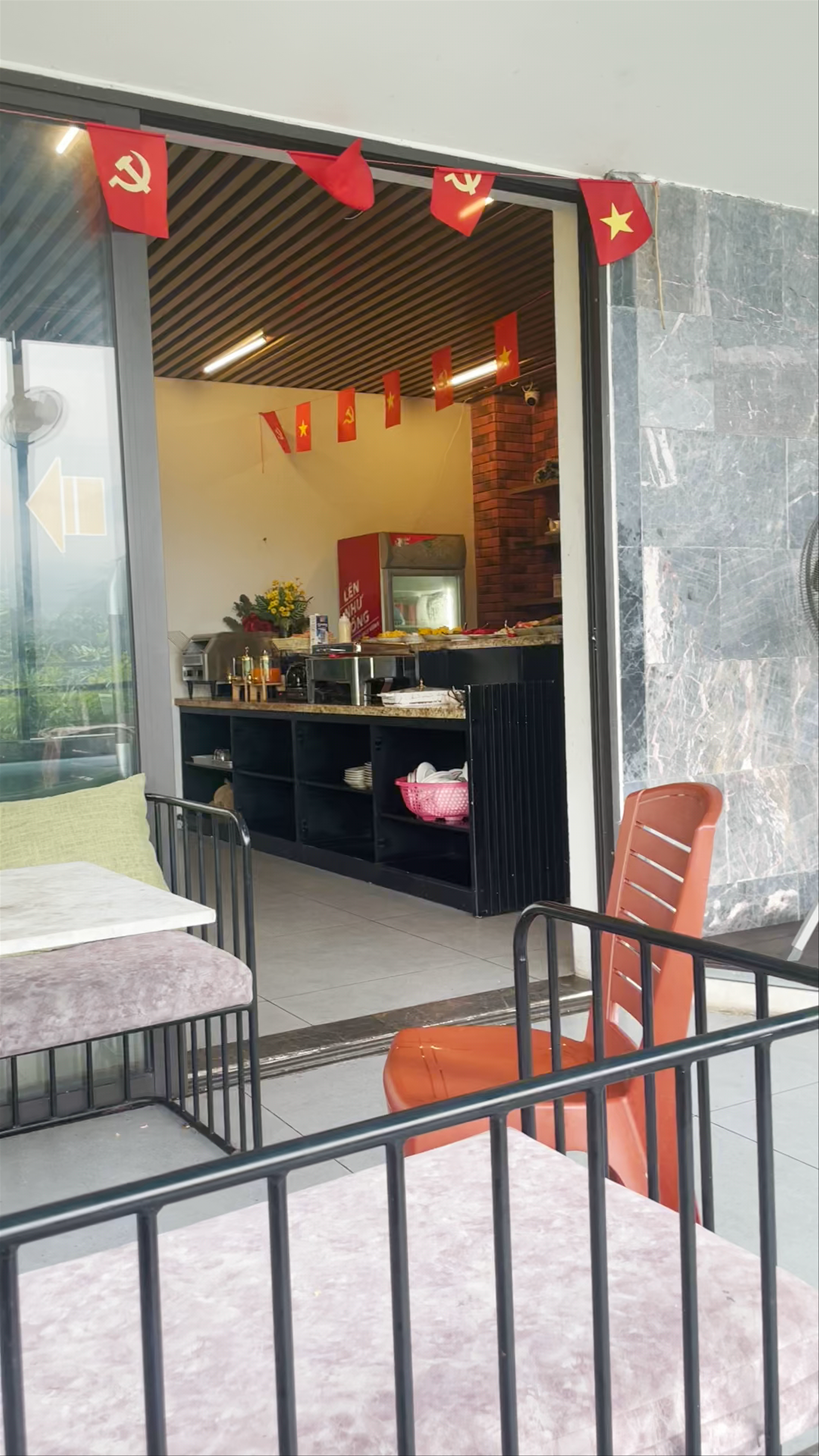 Serene Morning at Lotus Hostel Ha Giang Loop with Mountain Views
