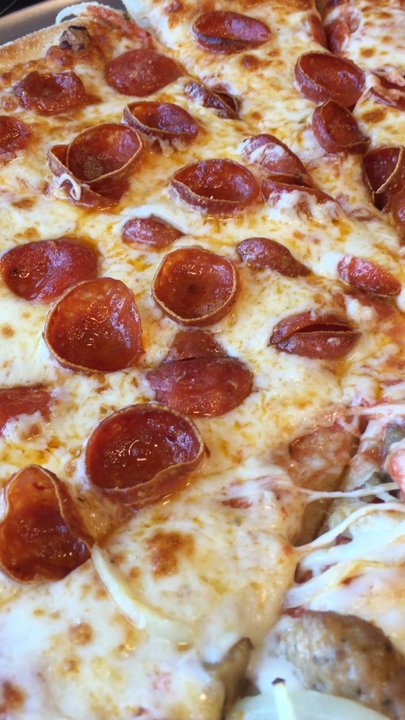 Marco's Pizza - Looks good two kinds of pepperoni and lots of other choices.  Cheese tastes great .  Pizza has a nice spice to it. - Pizza Near Me - Forney, Texas