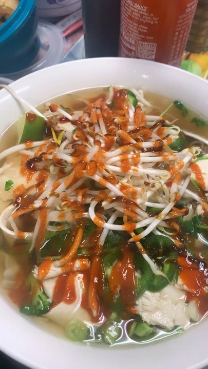 Pho Quynh - Chicken pho, soo yummy. I asked for a side of fresh veggies in my pho - Vietnamese Near Me - Federal Way, Washington