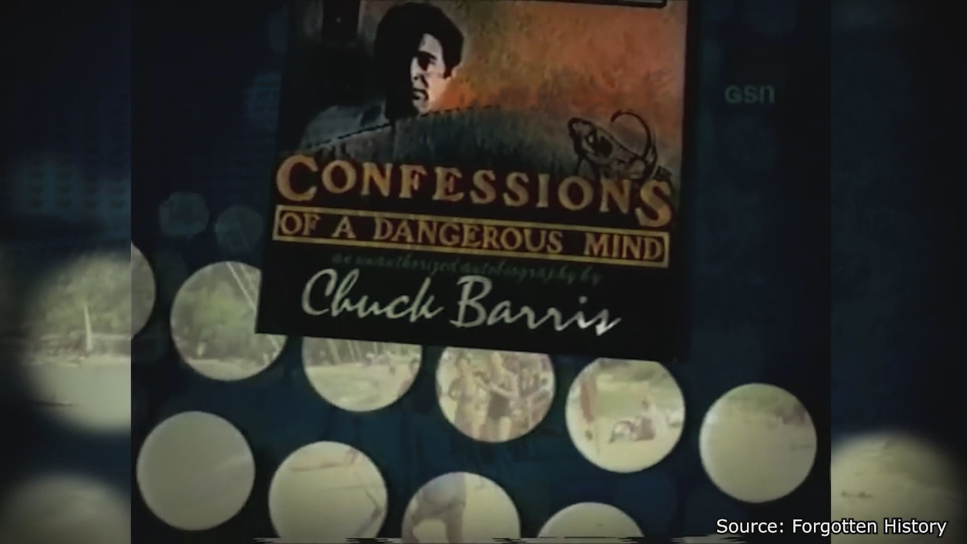 The presentation examines Chuck Barris's unauthorized autobiography and explores official denials regarding his alleged association with the CIA as a contract killer.
