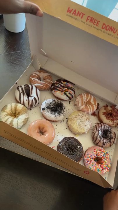 Duck Donuts - Dozen donuts to check out the different flavors! If you are a chocolate lover check out the Midnight Madness!!!! - Donuts Near Me - Naperville, Illinois