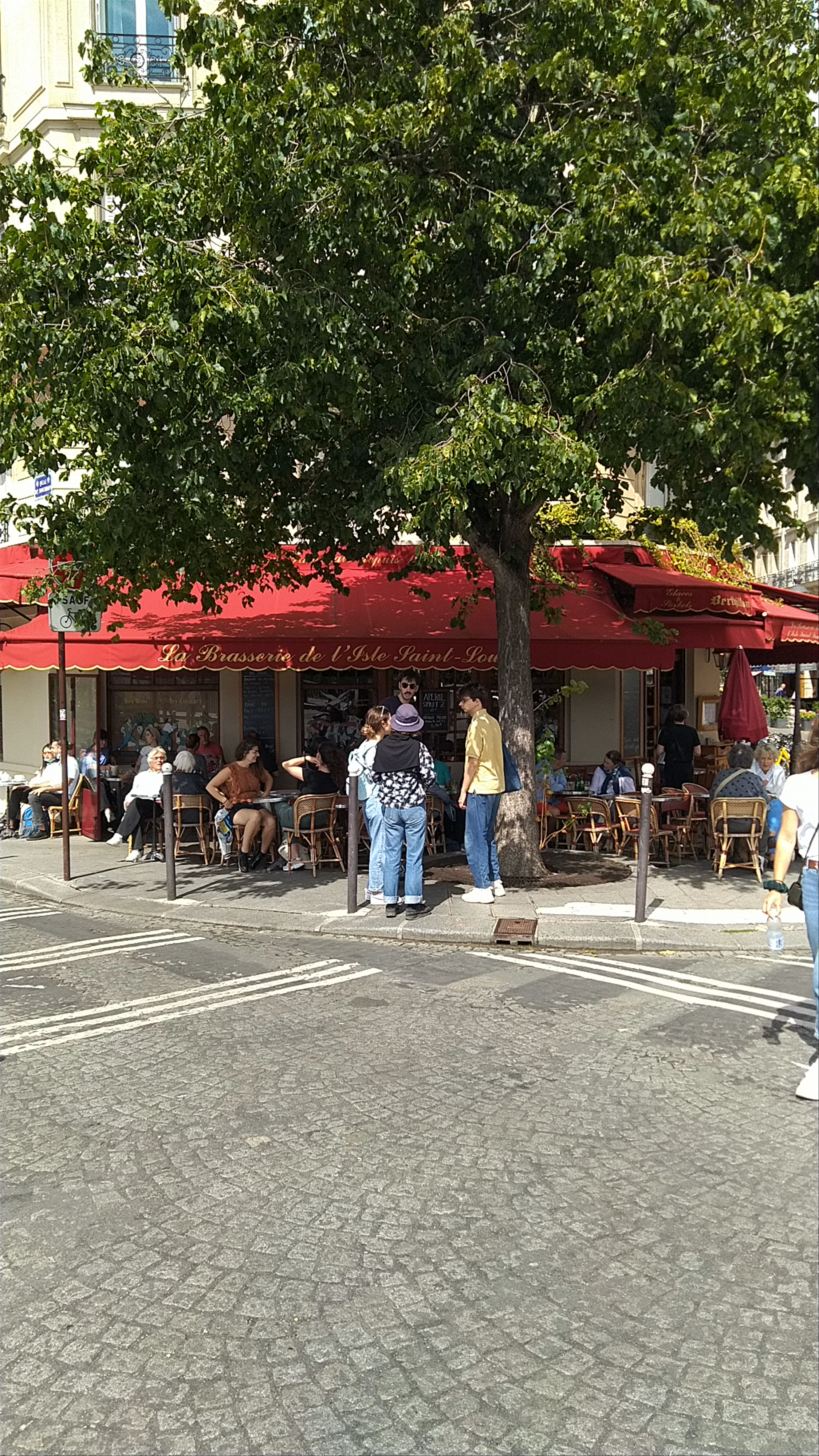 Parisian Café Culture at Quai de Bourbon, Paris