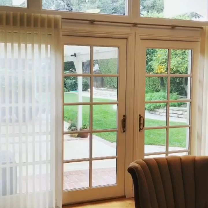 Drapes & Fabrics by Vincent - Hunter Douglas Luminette installed for study room in Claremont, CA. - Interior Design Near Me - Anaheim, California