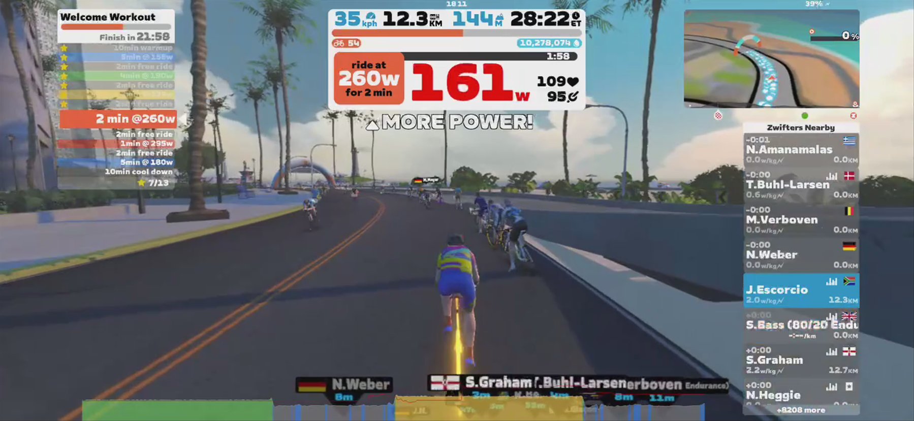 Zwift - Welcome Workout in Watopia