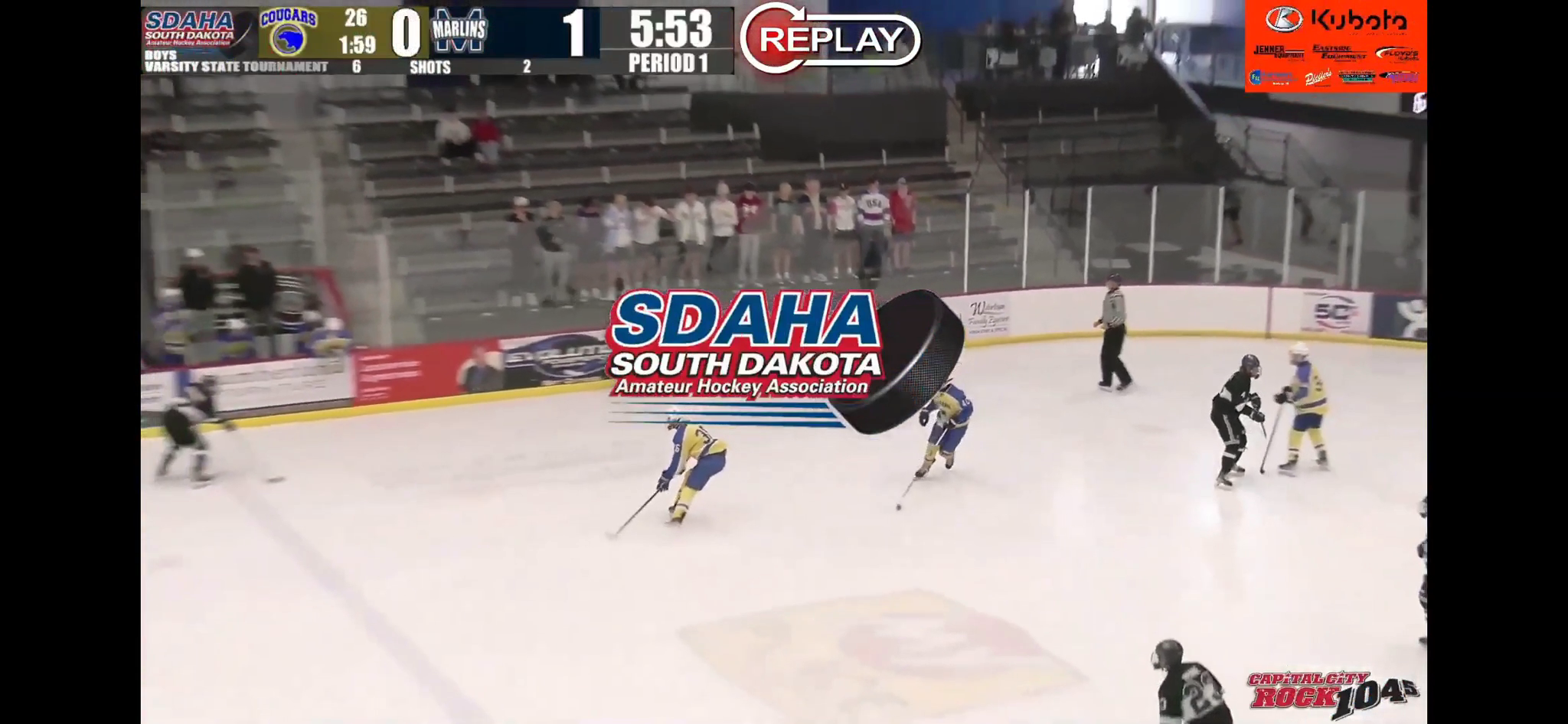 Cooper Guenthner's Mitchell Marlin's State Varsity Tournament Power Play Goal
