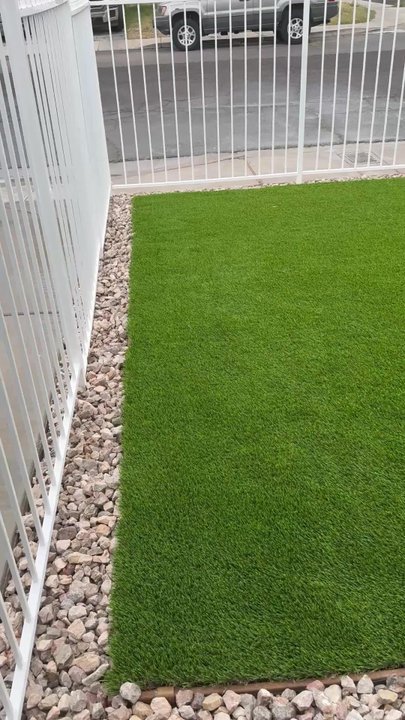 Linos Lawn Services - Front yard turf installation by Lino's Lawn Services! - Lawn Services Near Me