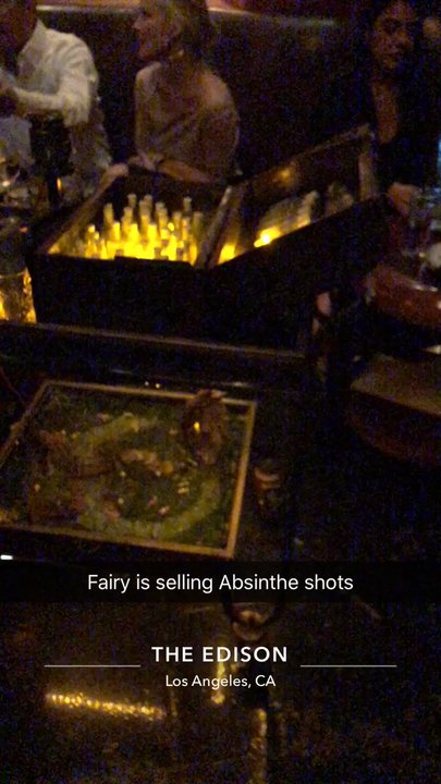 The Edison - Fairy selling absinthe shots ‍ - Cocktail Bars Near Me - Los Angeles, California