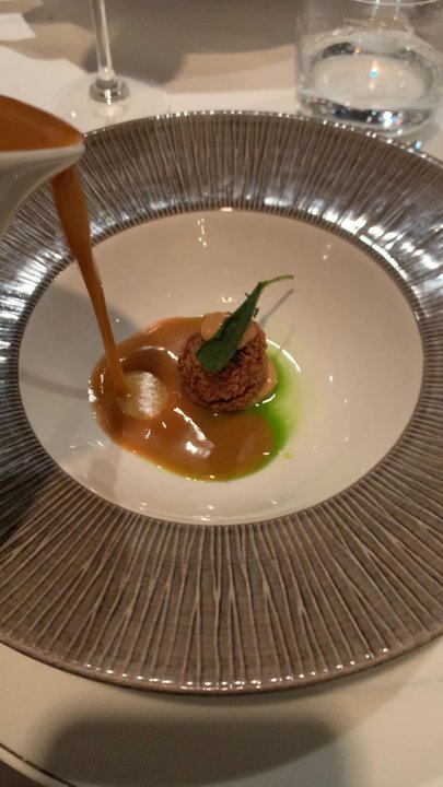 Terra - Lobster bisque- Crab cakes, black garlic, basil $21 - Canadian (New) Near Me - Thornhill, Ontario