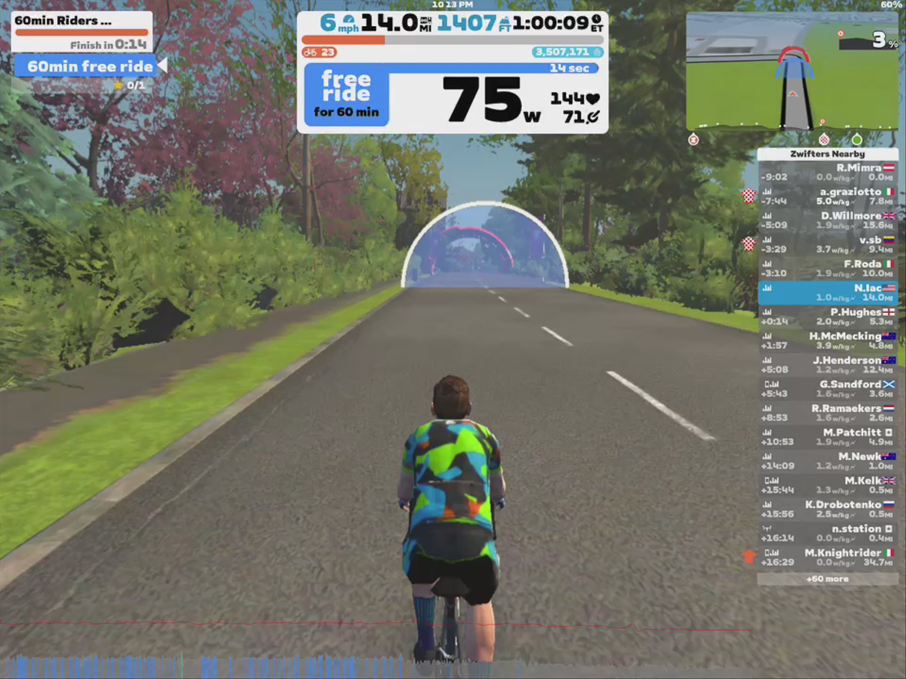 Zwift - 60min Riders Choice in Yorkshire