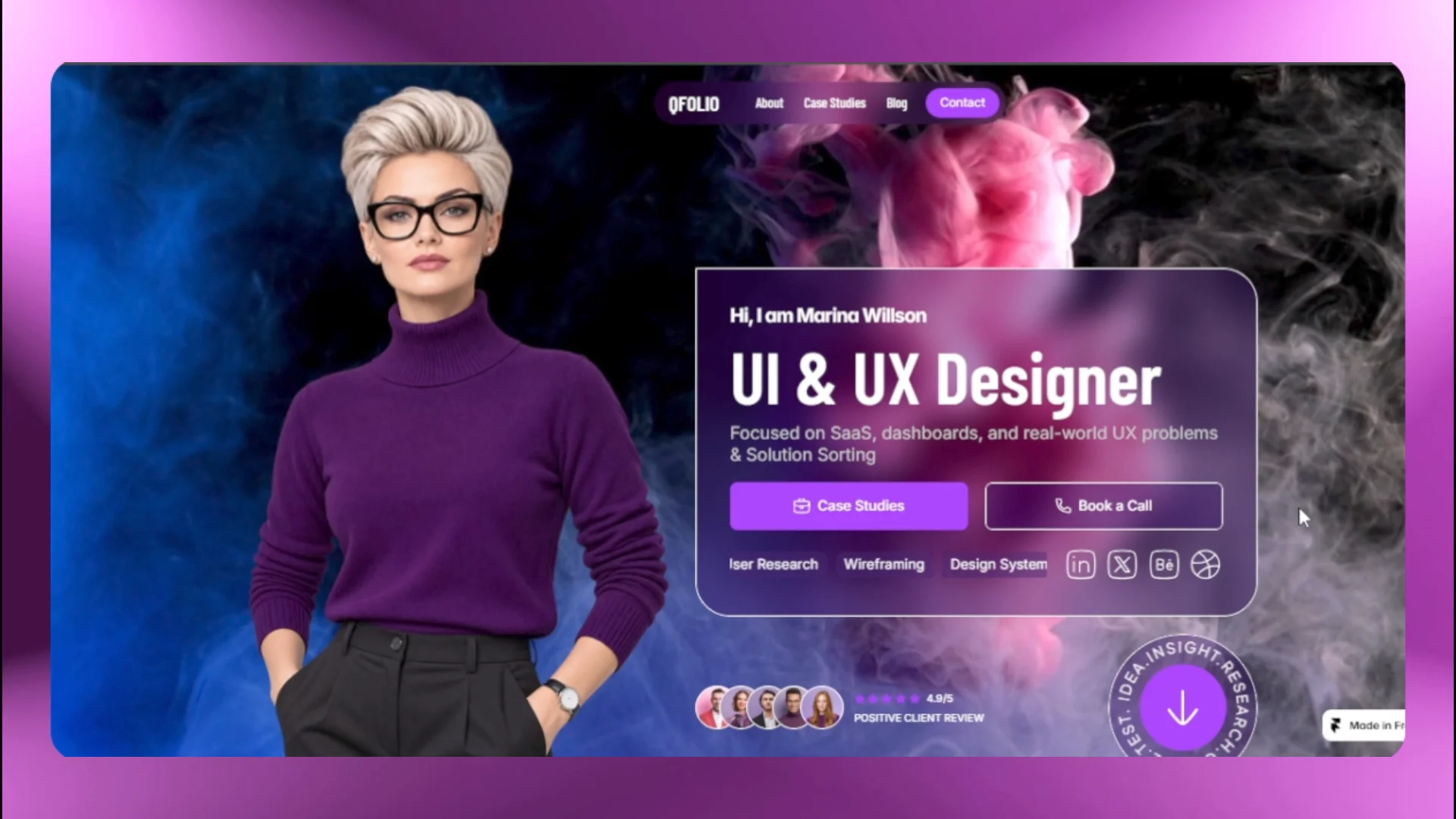 Meet Qfolio ✨ — a modern portfolio template for UI/UX designers who want to showcase their creativity, projects, and design process.https://www.framer.com/community/posts/SmUHE7y7fyrgsXYv5T3TB7/