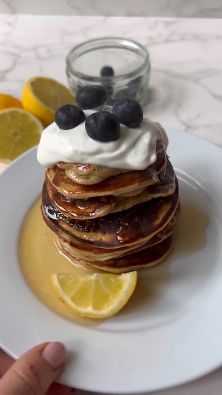 Banana and Blueberry Pancakes