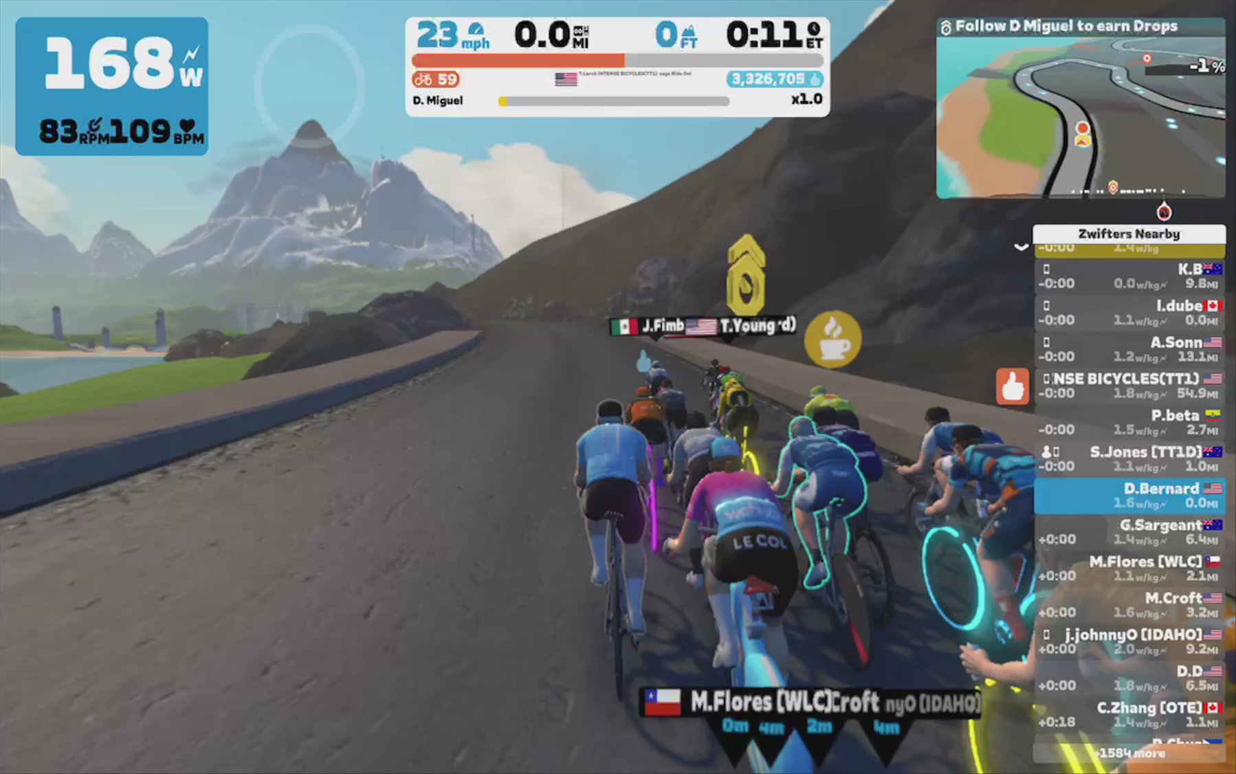 Zwift - Pacer Group Ride: Volcano Circuit in Watopia with Miguel
