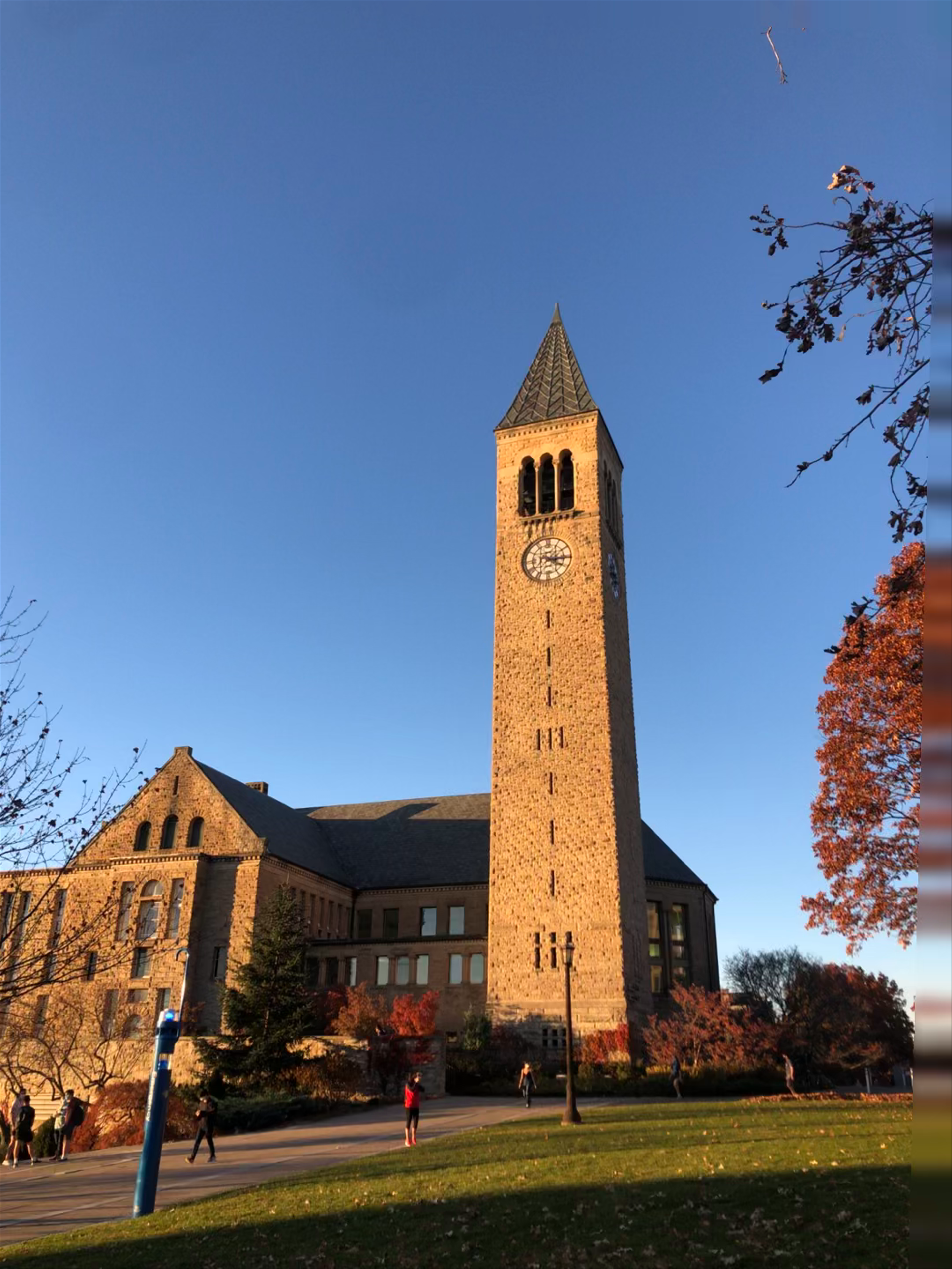 Golden Hour Glow at Cornell University's Ho Plaza Tower, Ithaca