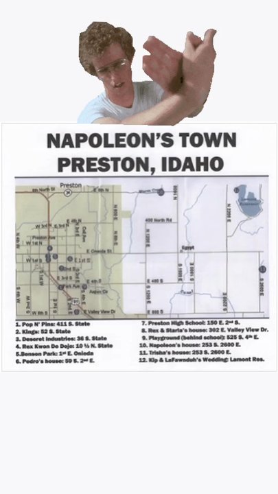 Napoleon Dynamite House - The map of places the movie was filmed in town - Landmarks & Historical Buildings Near Me - Preston, Idaho