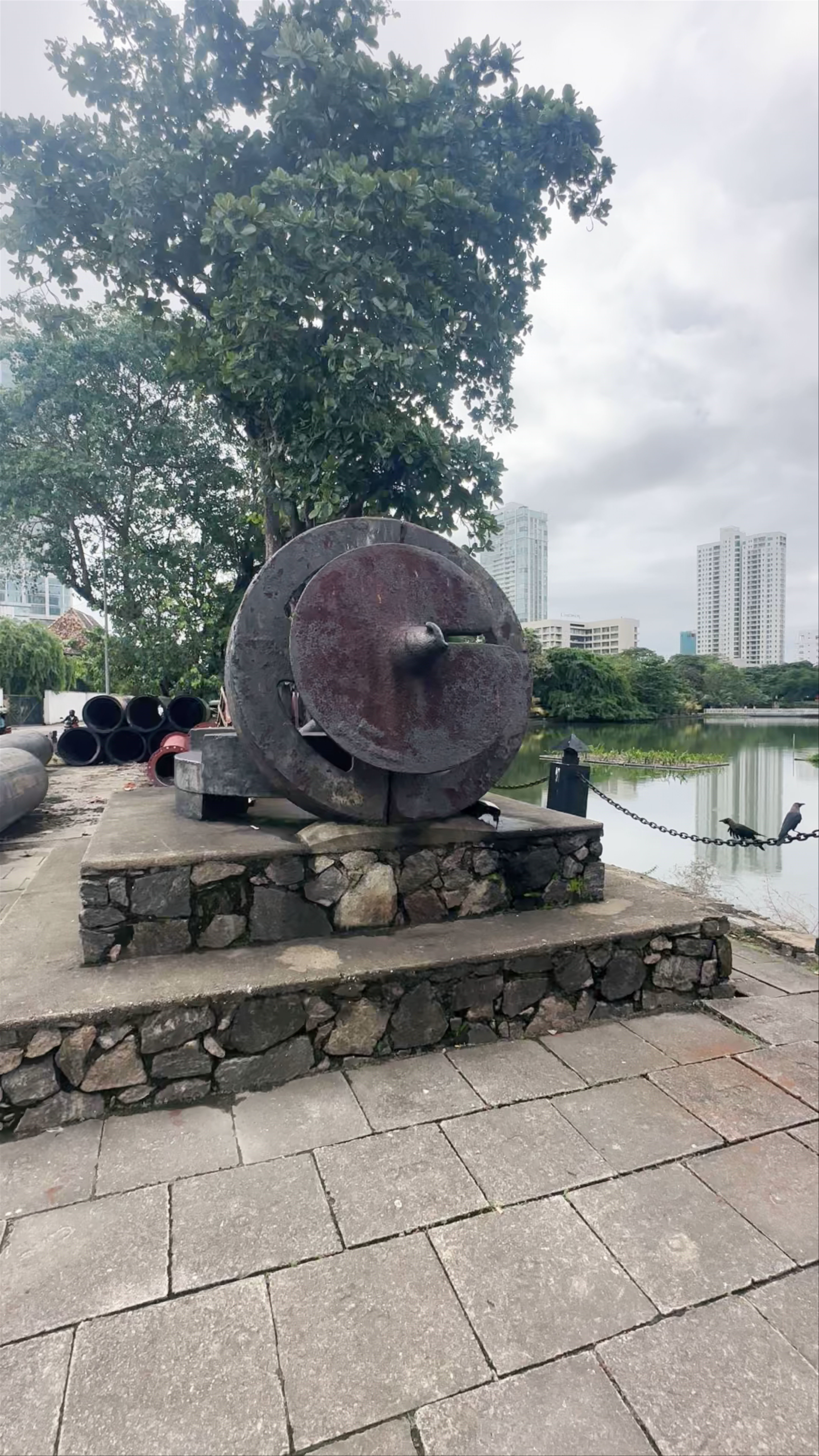 Serene Urban Escape at Gangaramaya Park, Colombo