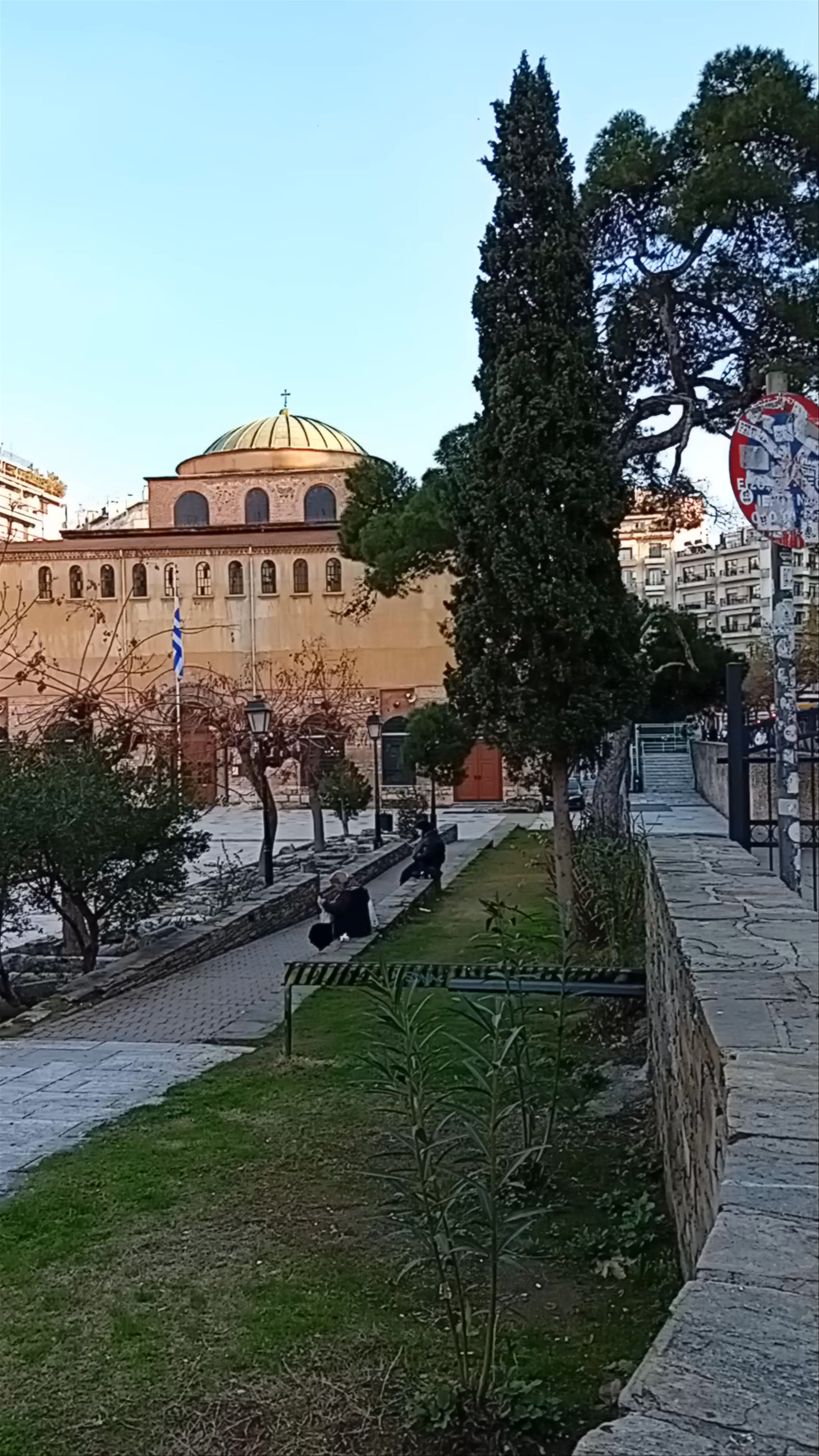 Exploring Agias Sofias Church and Garden in Thessaloniki