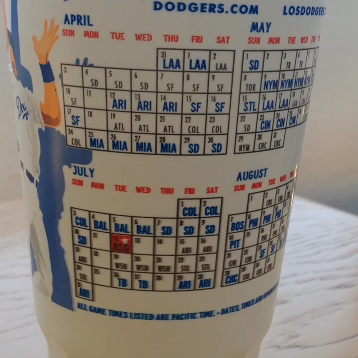 Original Tommy's - Dodgers schedule on large cup... Go Dodgers!  Oraleh!! - Burgers Near Me - Tujunga, California