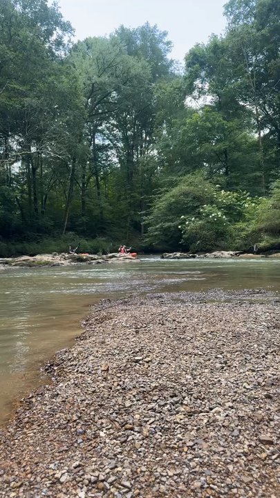 big canoe creek outfitters - One of the small areas of "white water" this was about the most you experience! - Rafting/Kayaking Near Me - Springville, Alabama
