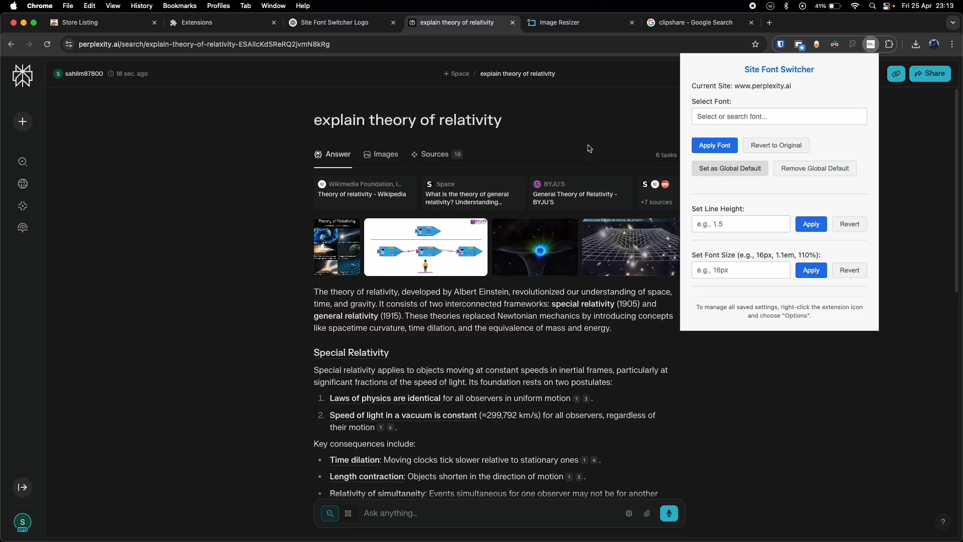 Site Font Switcher image 1