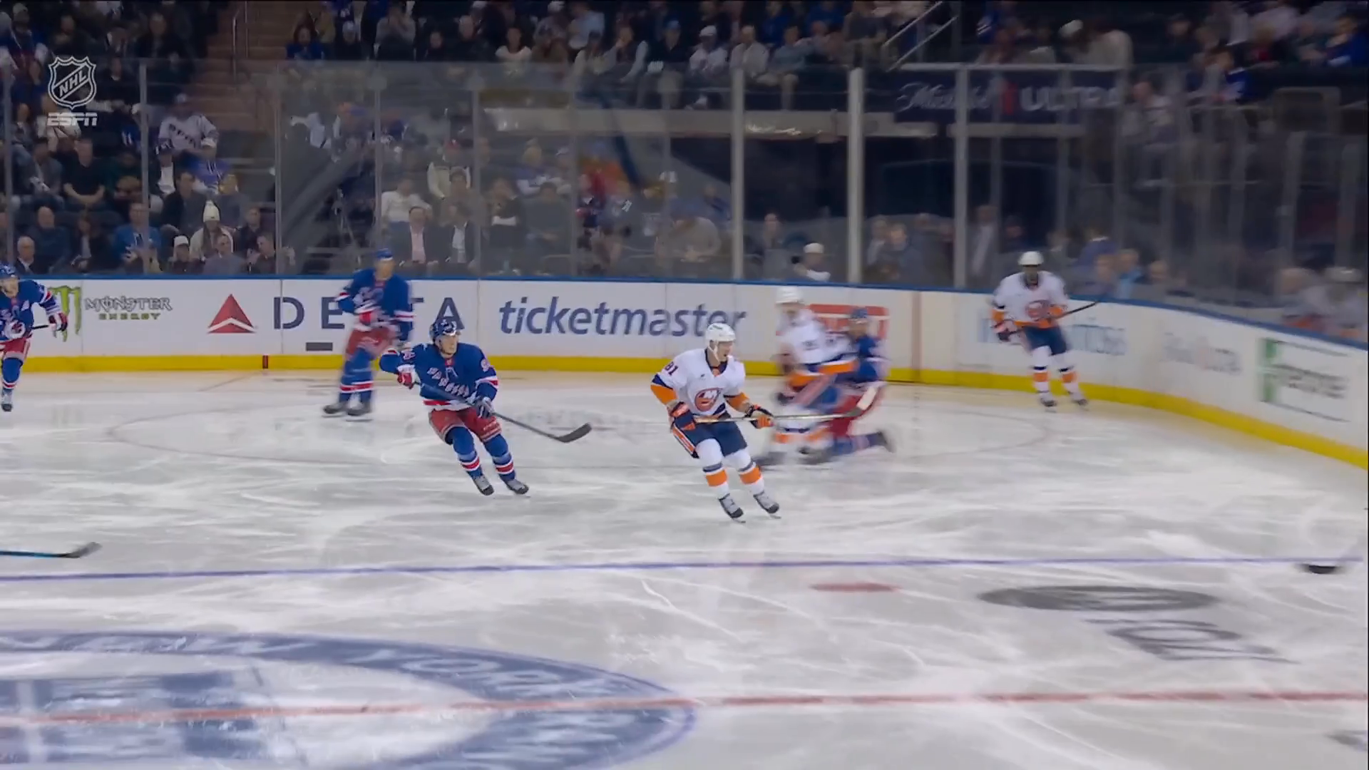 Lafrenière Completes Hat Trick in Four-Point Night Against Islanders · Oct. 6, 2026