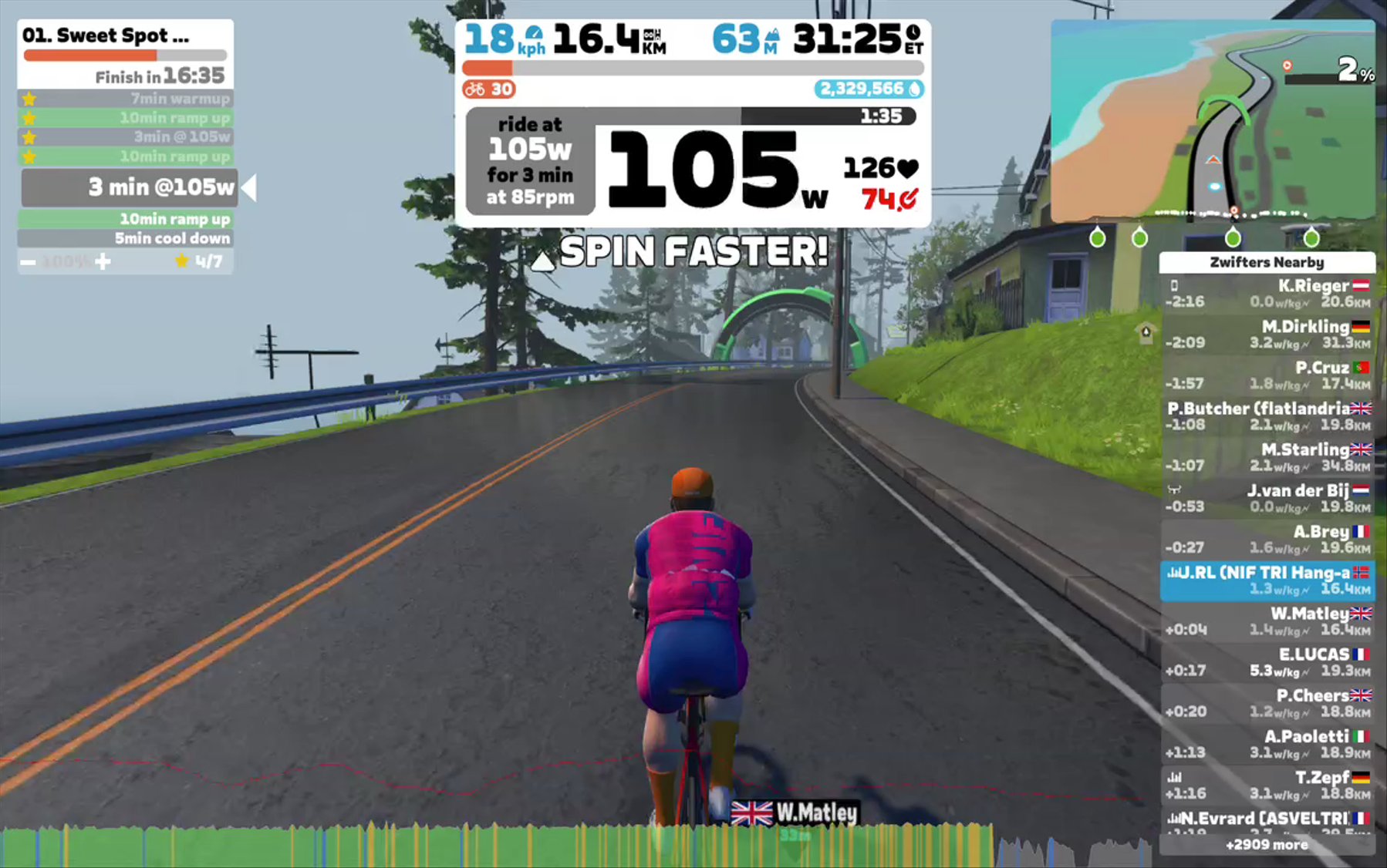 Zwift - 01. Sweet Spot Foundation on Countryside Tour in Watopia