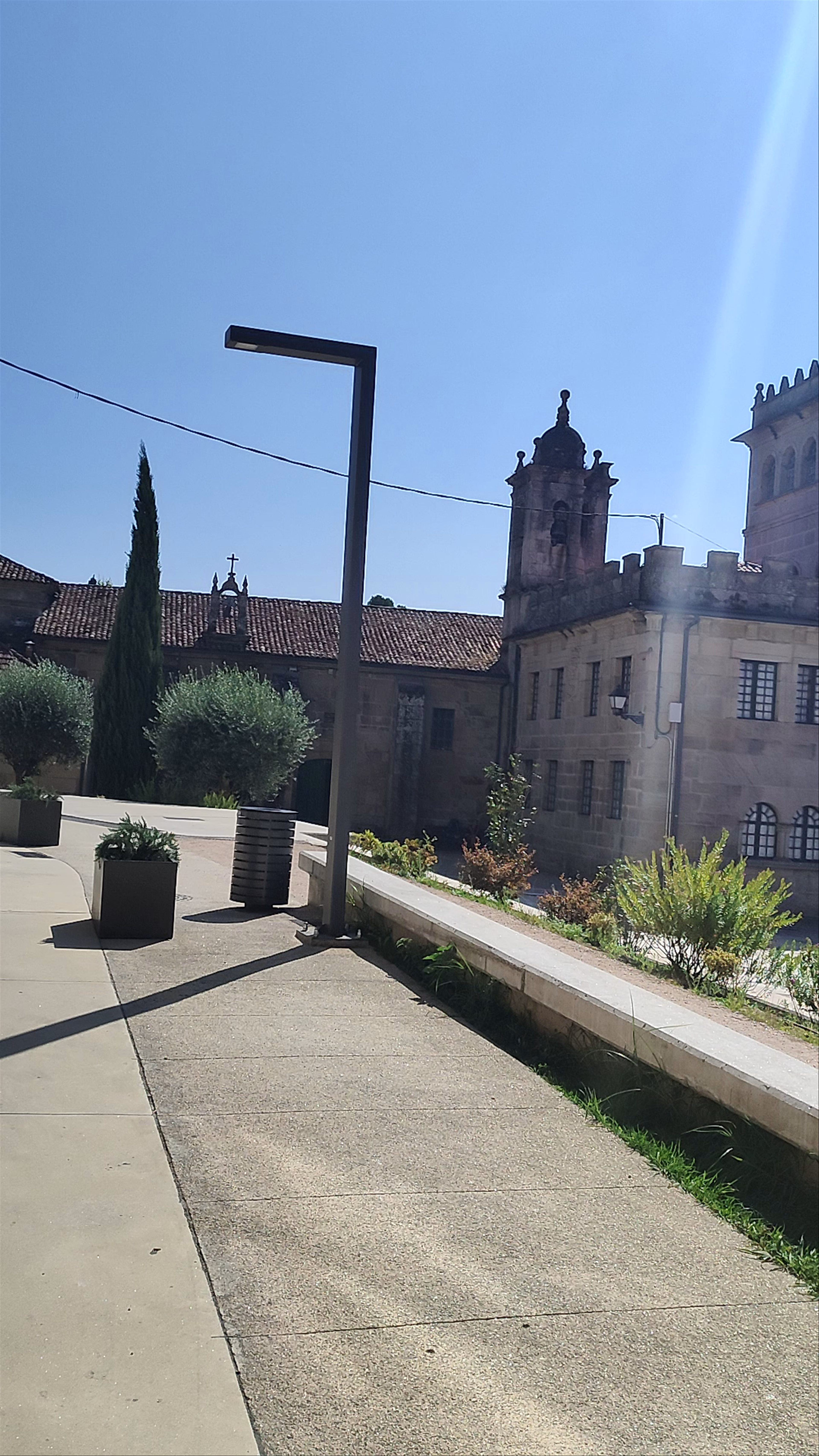 Sunny Afternoon at Plaza Ponteareas in Redondela, Spain
