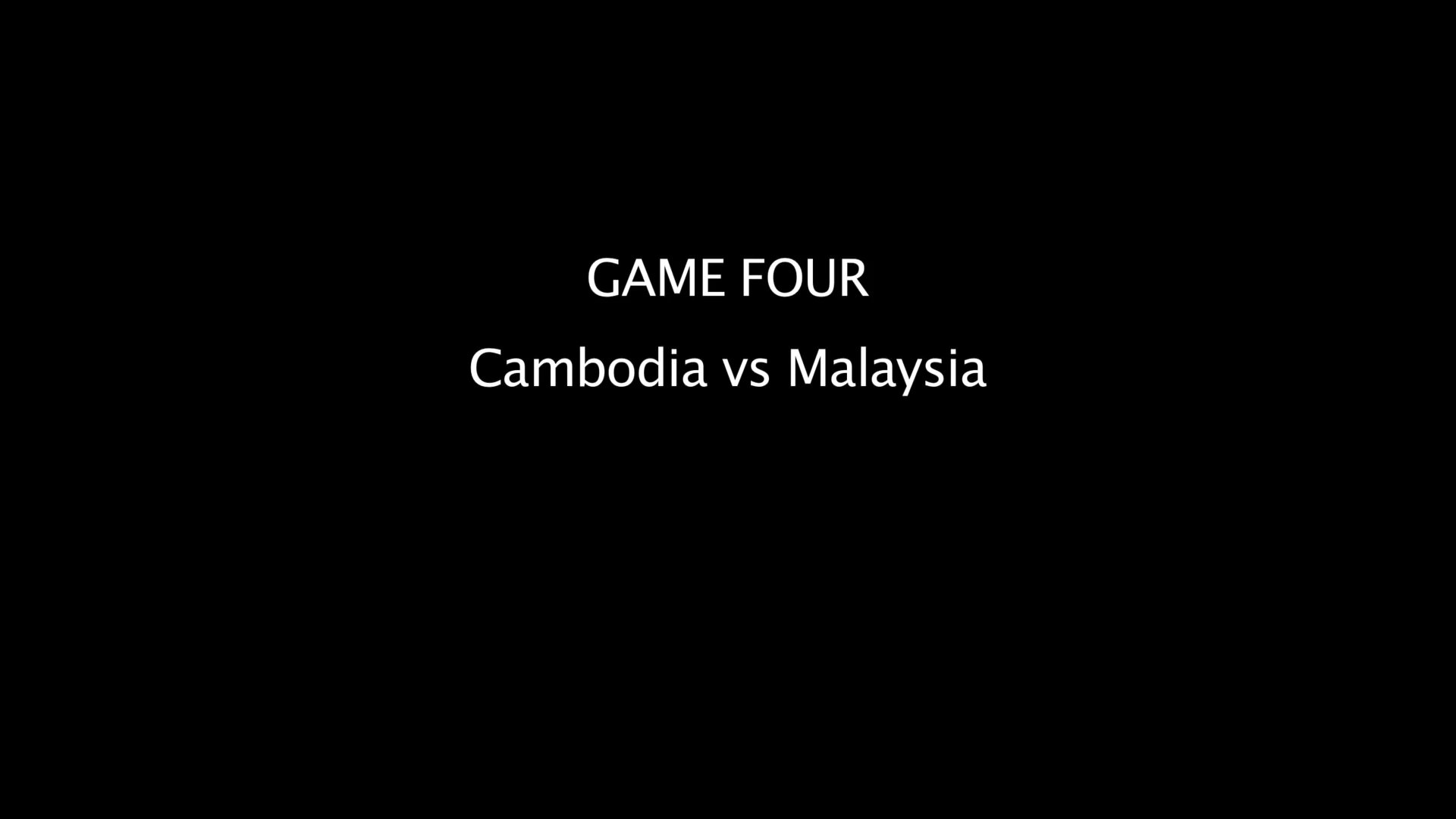 Baseball players from Cambodia and Malaysia engage in a pre-game sportsmanship ritual on the field before starting their match. The sequence shifts to live game action, featuring pitching and base running at an outdoor stadium.