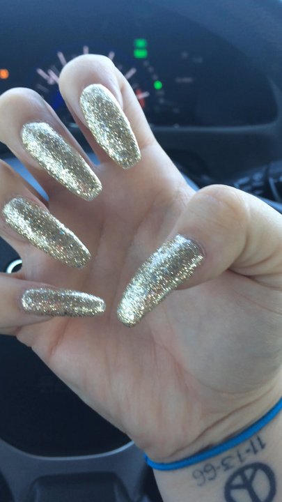 Jennie's Nail Salon - Gold Gel glitter - Nail Salons Near Me - Springfield, Missouri
