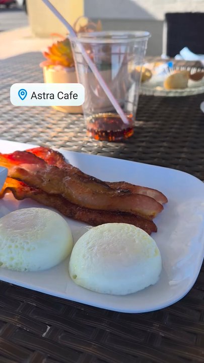 Astra Cafe - Sunnyside Egg breakfast.  Soo good and I love the this style of egg. - Cafes Near Me - Las Vegas, Nevada