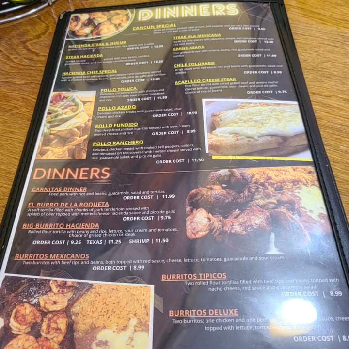 La Hacienda - New Menu 7/9/21 - Mexican Near Me - Indianapolis, Indiana