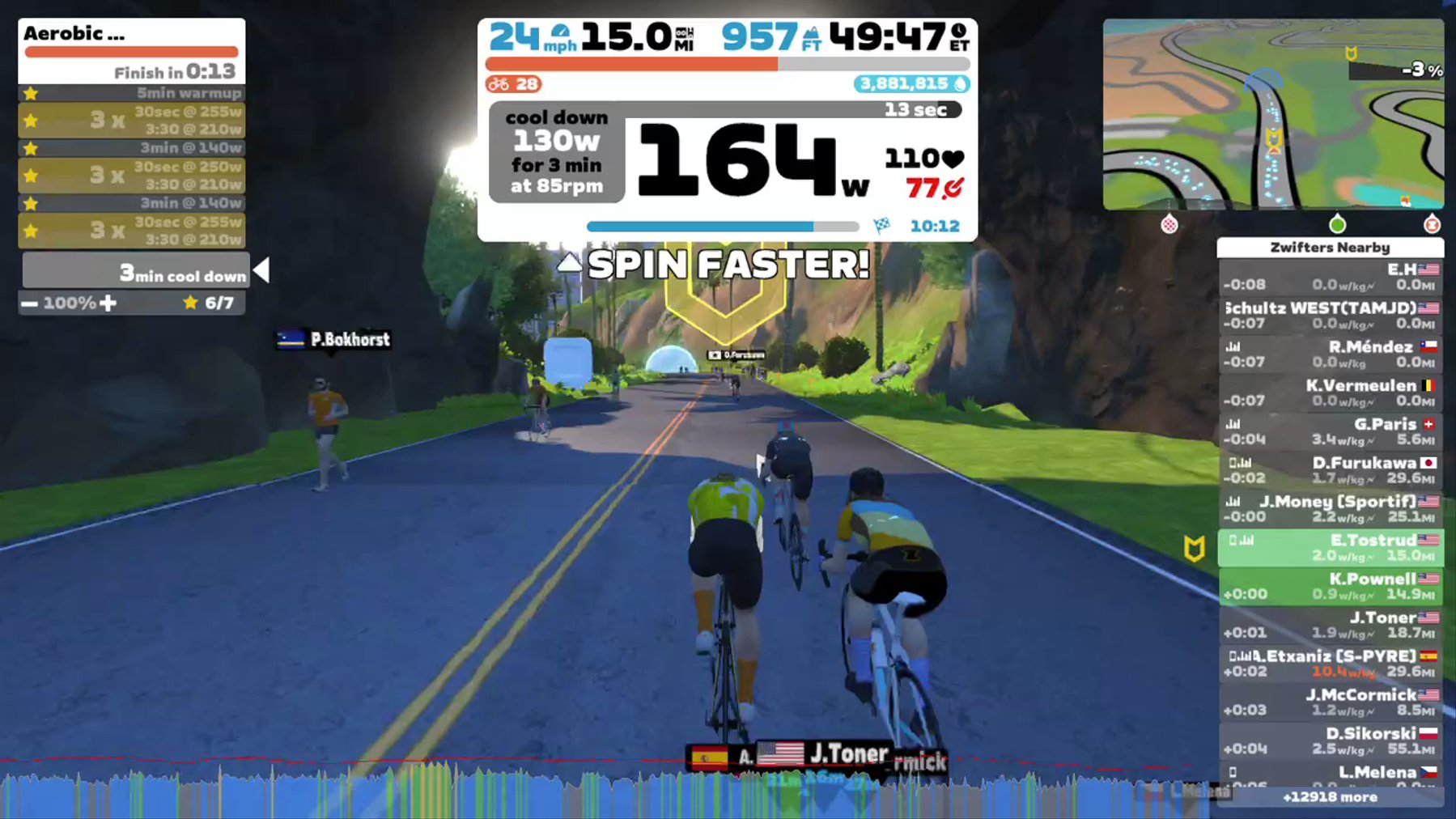 Zwift - Eric Tostrud's Meetup on Downtown Titans in Watopia