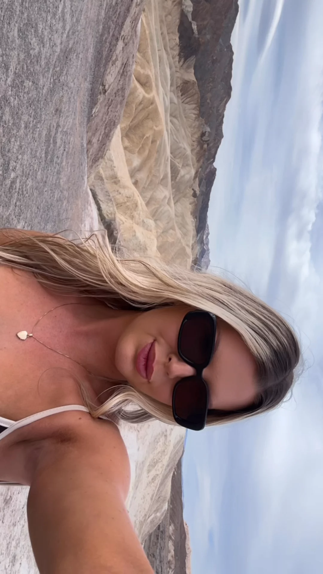 Desert Landscape Selfie in Death Valley