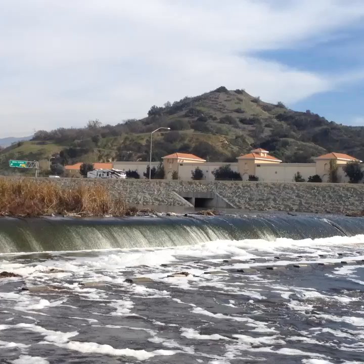 Santa Ana River Trail - Never seen this much  water here before - Hiking Near Me - Orange, California