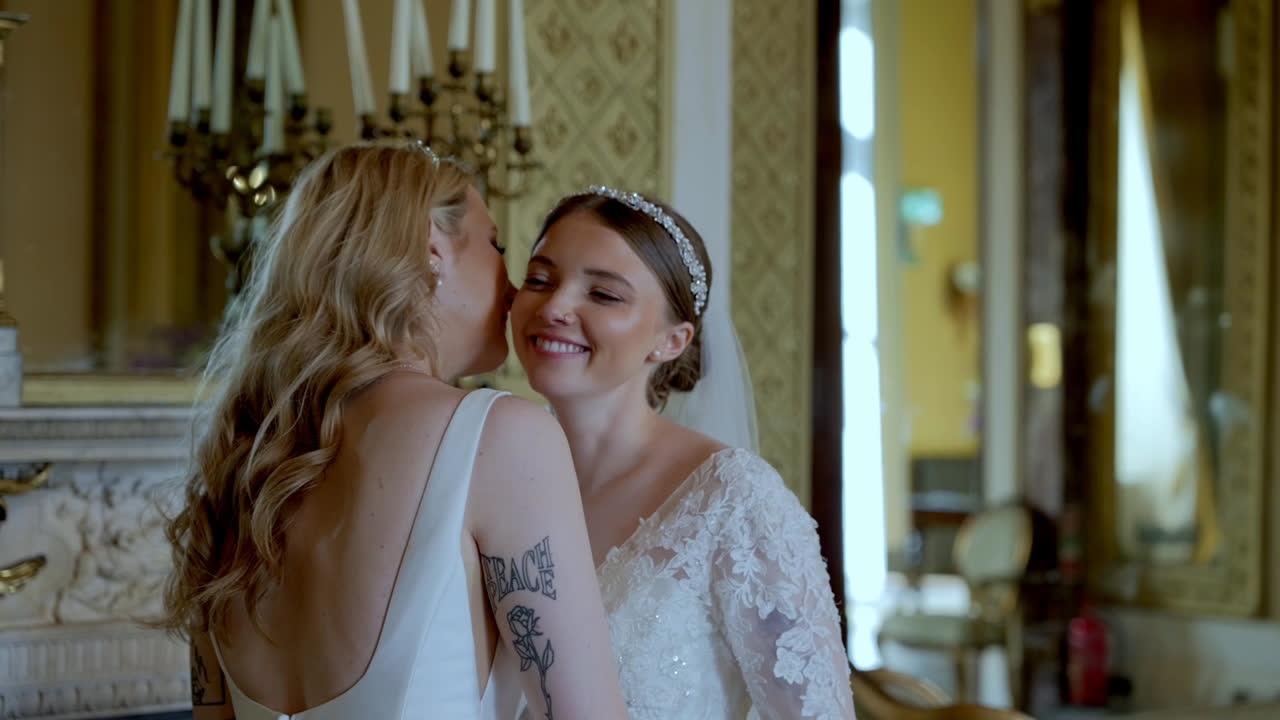 A frame from Meg and Amy’s wedding Sneak Peek