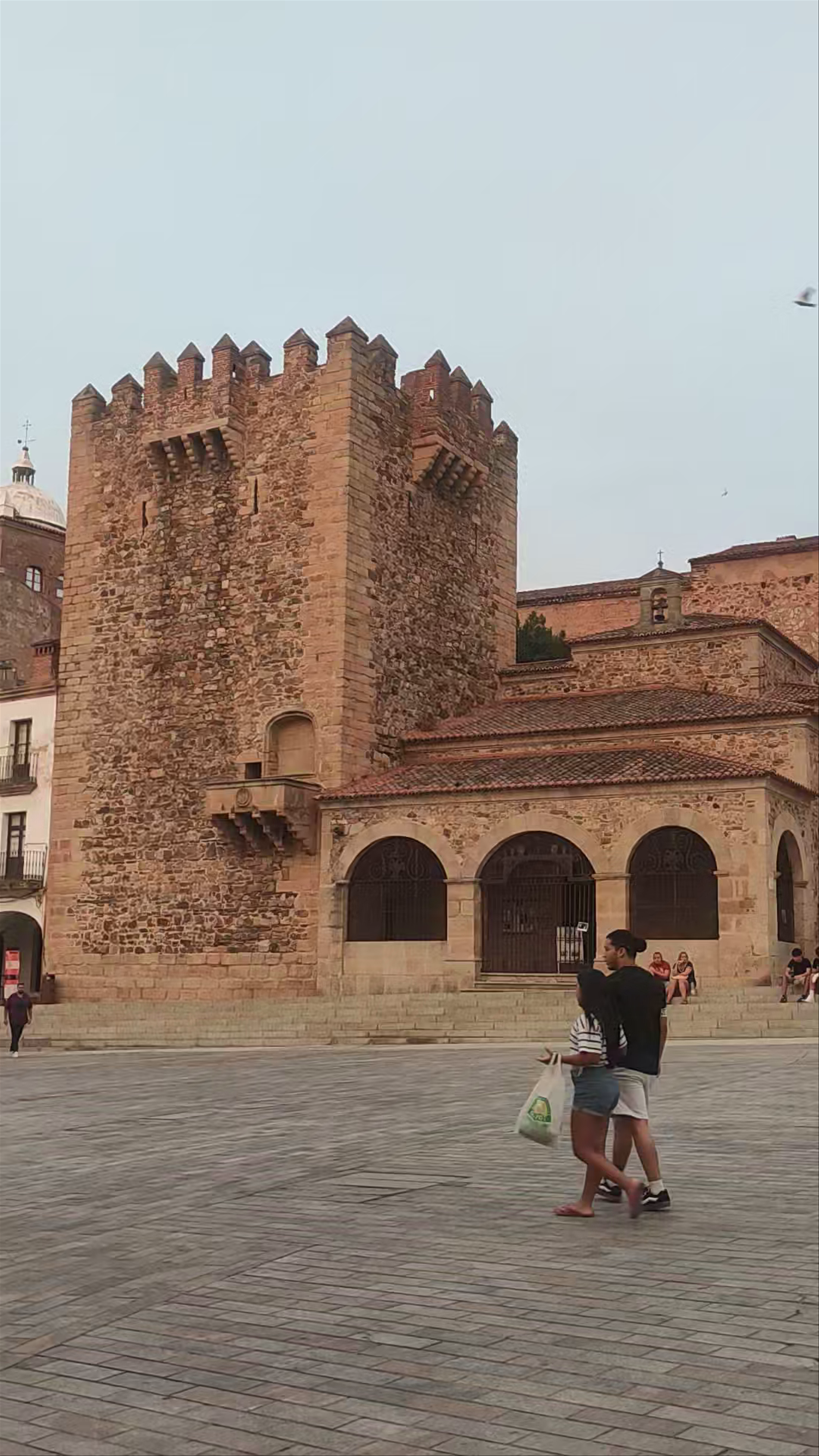 Evening Stroll at Plaza Mayor, Cáceres