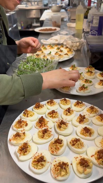 La Residence - Deviled Eggs 3 ways - New American Near Me - Chapel Hill, North Carolina