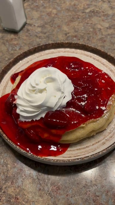 Pancake House - Grayson Slam with New York Cheesecake pancakes - Breakfast & Brunch Near Me - Lawrenceville, Georgia