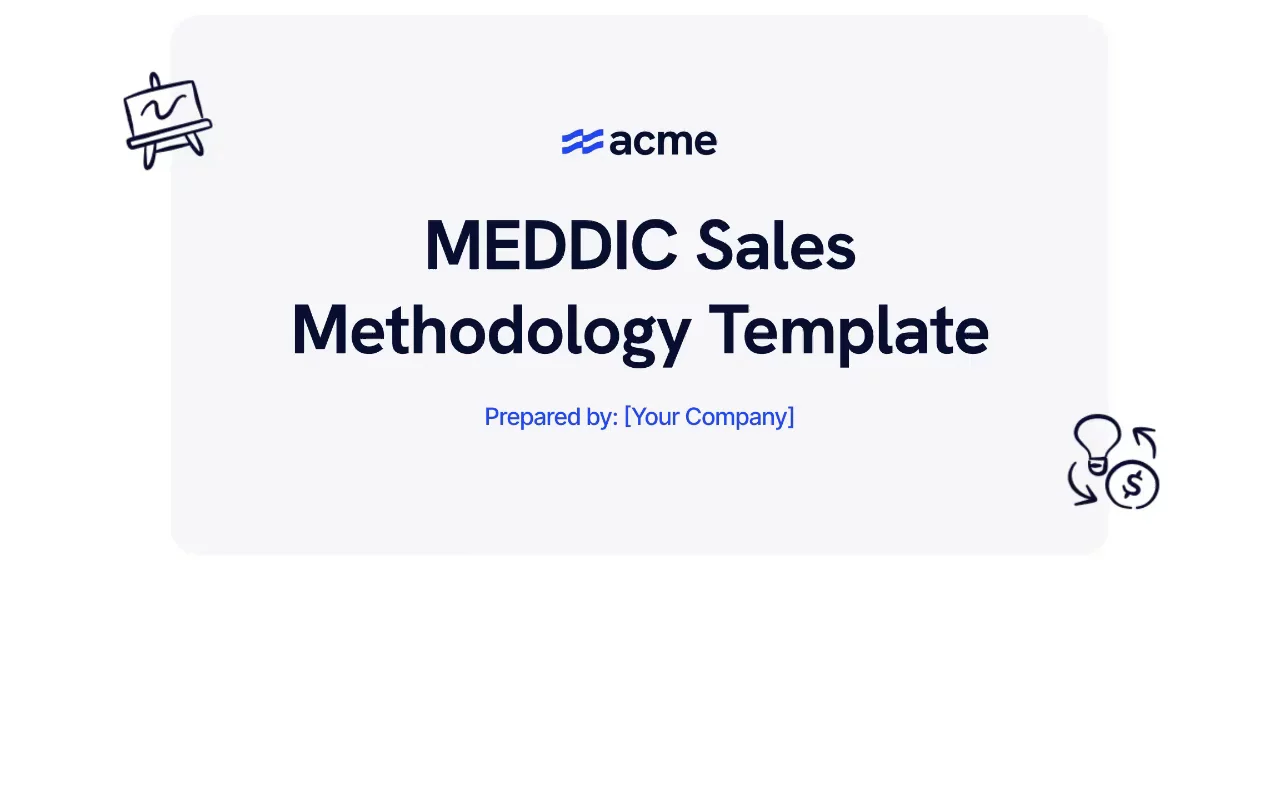 Preview of MEDDIC Sales Template