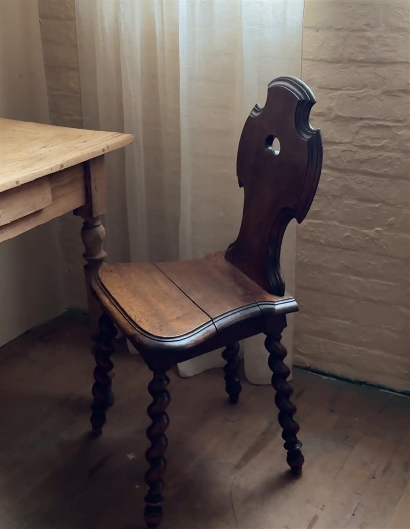 Brutalist Oak Chair