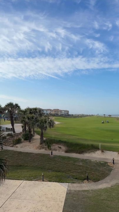 Atlantic Grille - Beautiful patio overlooking the 18th hole. - Seafood Near Me - Palm Coast, Florida