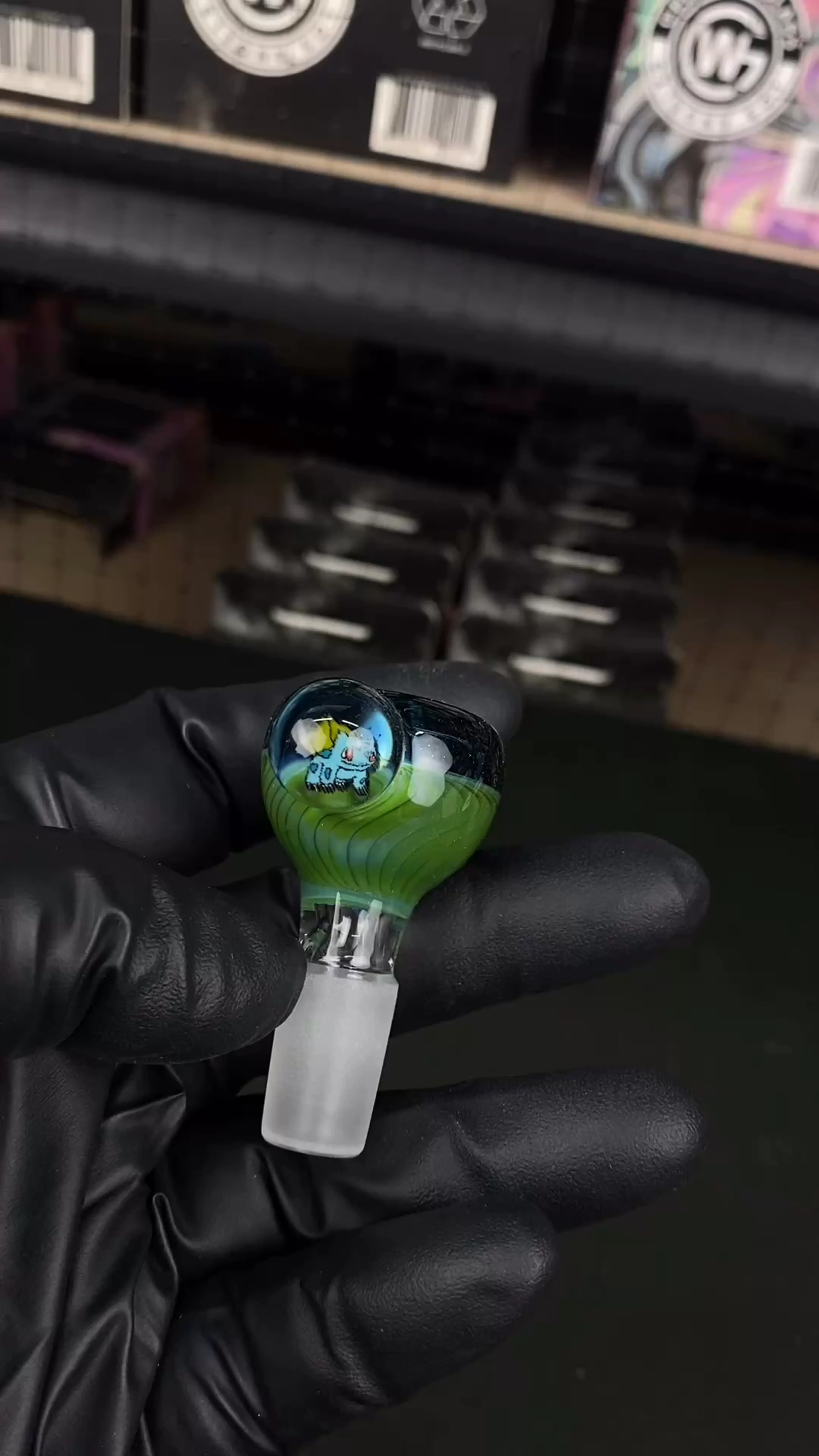 Preview pic of 14mm Single Hole Bowl Slide by Keys Glass
