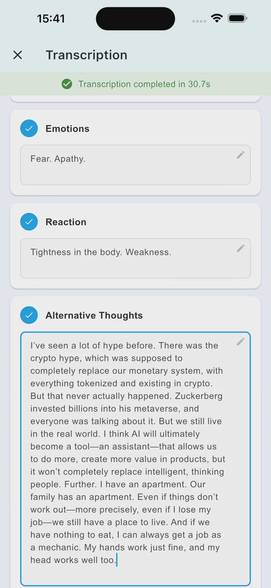 Mentalium — voice CBT diary image 1