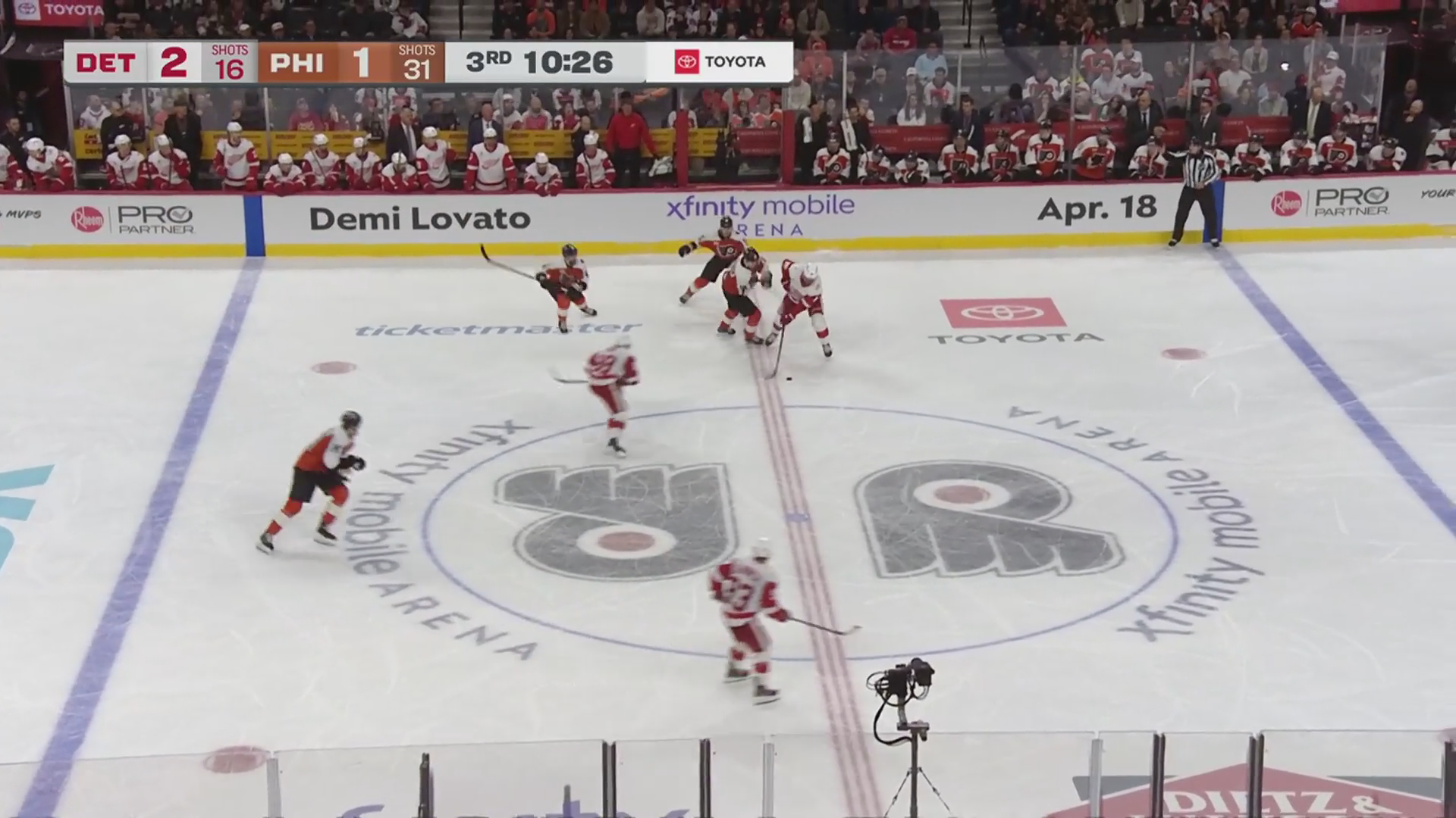 Kane & DeBrincat Connect on Three of Four Detroit Goals · Apr. 2, 2026