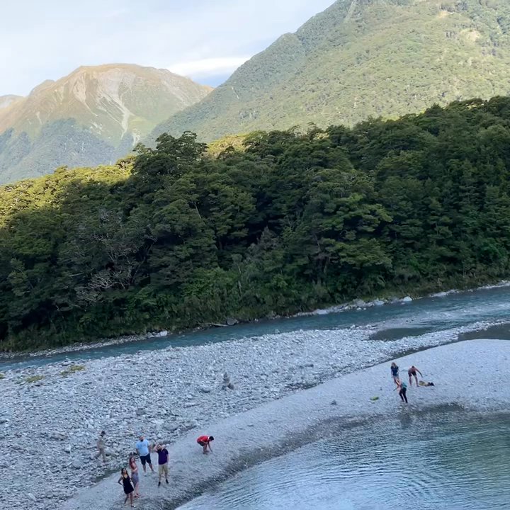 Blue Pools Track - Partial view of the blue pool off the bridge. Mar 2020 - Landmarks & Historical Buildings Near Me - Mount Aspiring, WTC