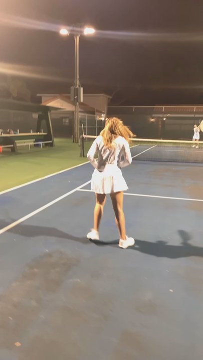Backhand City - Ladies in white showing off their skills in Backhand City beginner tennis class in Miami. - Tennis Near Me - Miami, Florida