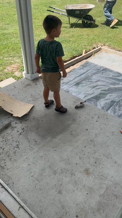 Gomez Concrete - Excitement for the cement truck! Great crew kept my kid happy even played with him. - Masonry/Concrete Near Me